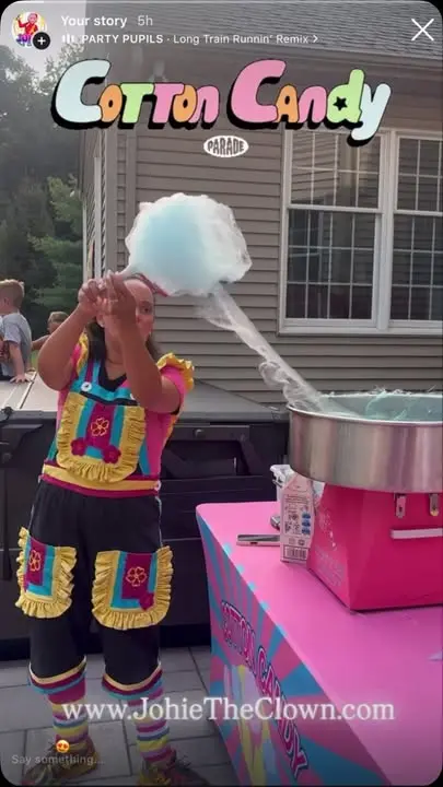 A fun and unique twist on a classic favorite. Watch as delicious, fluffy cotton candy is spun longer and longer, creating an experience that’s just as entertaining to watch as it is to enjoy.

Perfect for birthday parties, festivals, school celebrations, corporate events, grand openings, and more.

Make your next event a little sweeter—and a lot more memorable—with Johie The Clown’s Strangely Long Cotton Candy.

📲 Now booking upcoming events
🌐 JohieTheClown.com

#JohieTheClown #CottonCandy #EventEntertainment #KidsEntertainment #NJEvents BirthdayEntertainment PartyEntertainment